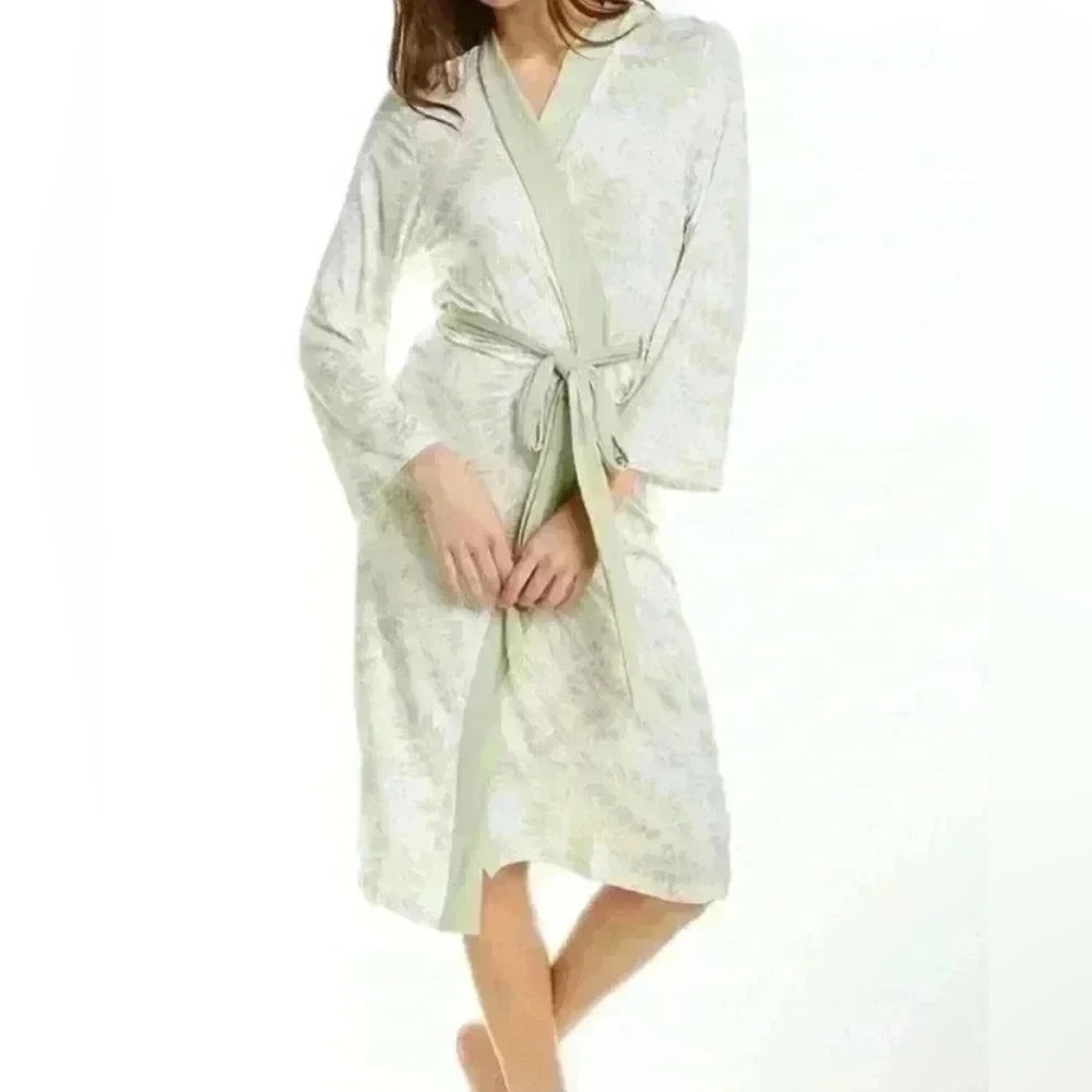 NWT | Hale Bob | Mid-Length Palm Robe | Green/White | large